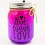 FNP Led Live Love Laugh Quote Mason Jar